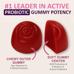 Flora12 3D Probiotic Vaginal Gummies - 8 Billion CFUs - Vegan