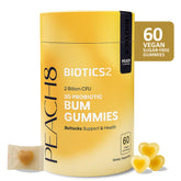 Peach8 3D Probiotic Bum Gummies - 2 Billion CFUs - Vegan