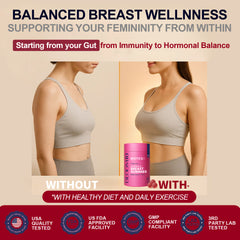 Bloom10 3D Probiotic Breast Gummies - 2 Billion CFUs - Vegan