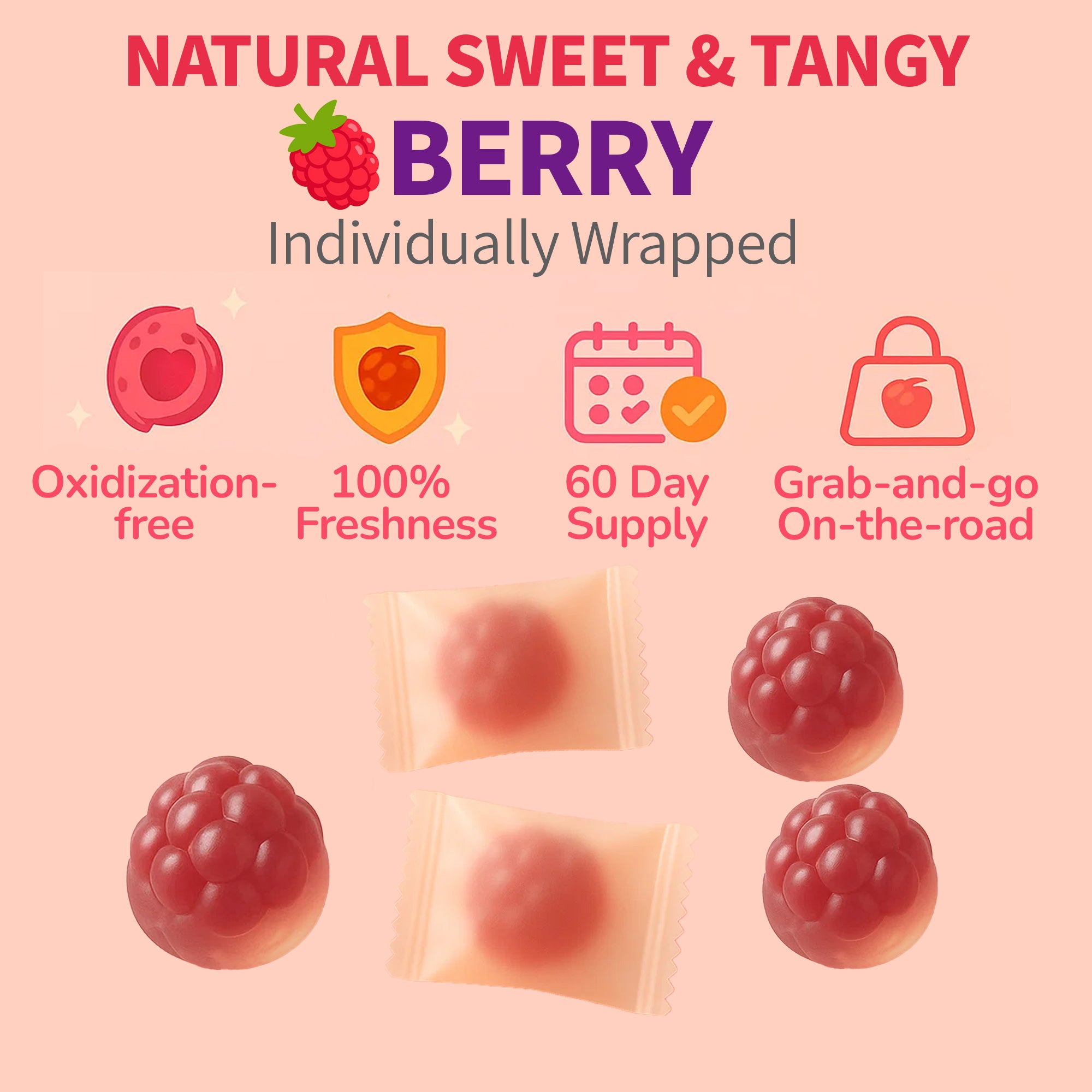 Bloom10 3D Probiotic Breast Gummies - 2 Billion CFUs - Vegan