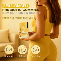 Peach8 3D Probiotic Bum Gummies - 2 Billion CFUs - Vegan